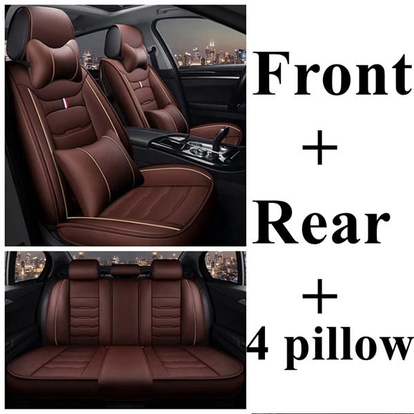 coffee luxury Dingdian передняя+ задняя крышка сиденья автомобиля для KIA Picanto Ceed Sportage Soul rio CERATO rio 3 Carnival Maxima SHUMA K2 K3 K4 K5 - Название цвета: coffee luxury