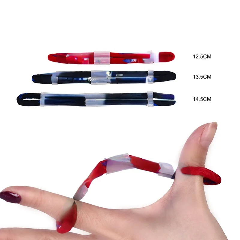 

1pc 12.5/13.5/14.5cm Archery Finger Sling in Black/Red Recurve Bow Adjustable Fingersling for Hunting Shooting Archery Accessori