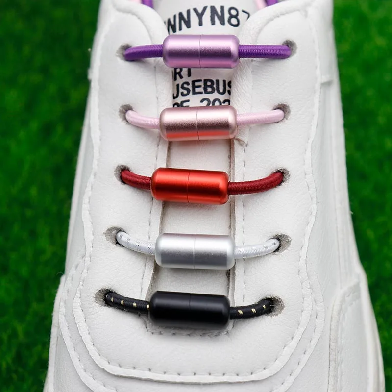 

Weiou Lace 3MM Thiny Elastic Ropes With Convenient Cordon Tie&Easy Life Lazy Sneaker String's Ends Knob Capsule Dreamy Matching