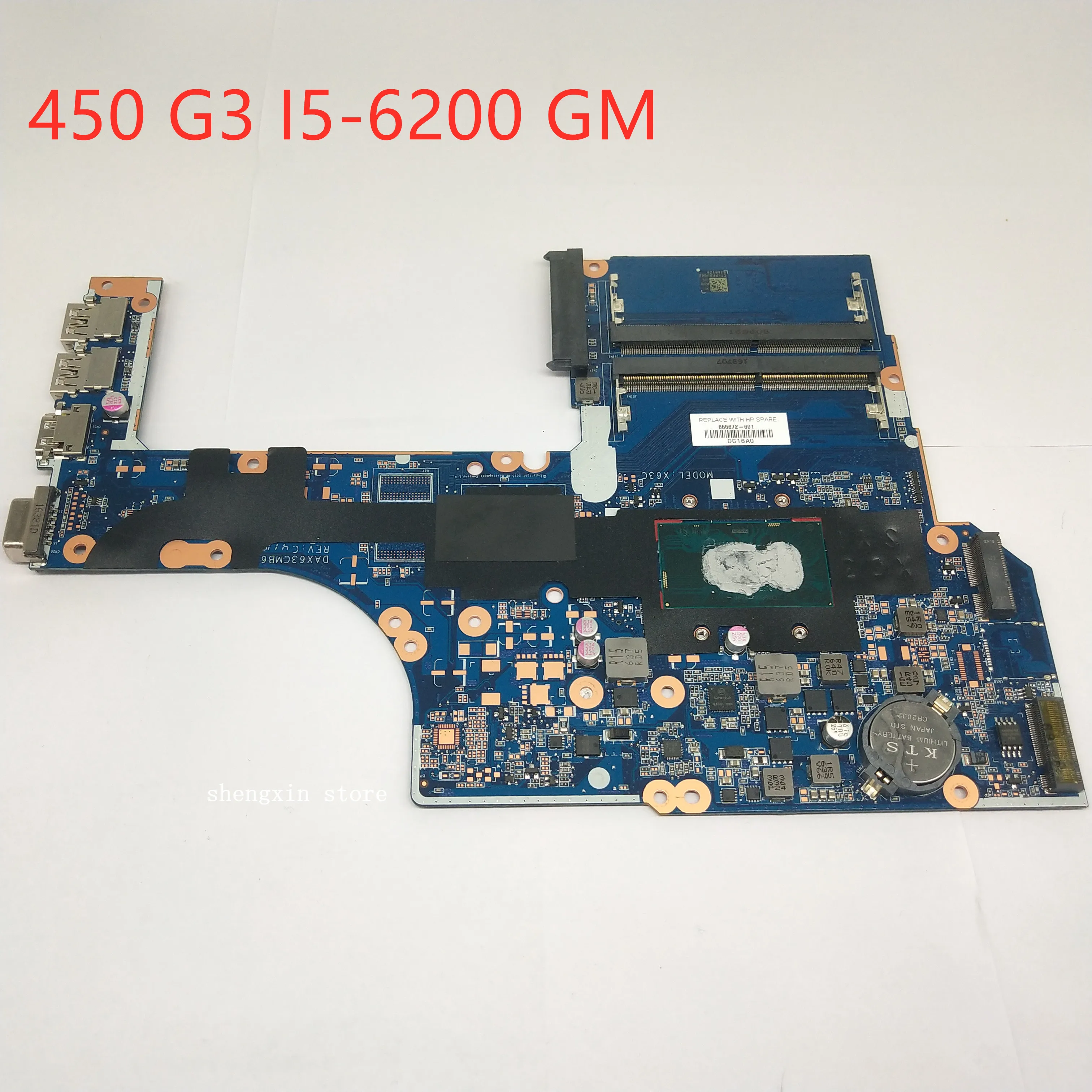 855672 001 601 основная плата для hp ProbBook 450 G3 Материнская ноутбука DAX63CMB6C0 SR2EY I5