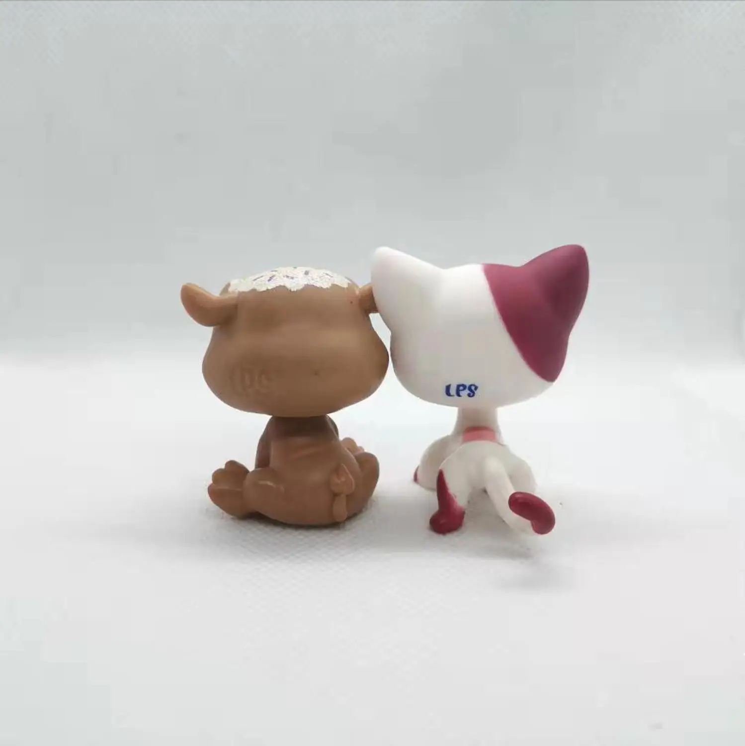 2 шт Редкие игрушки для домашних животных lps, стоящая короткая шерсть, фигурка кошки, котенок, щенок хаски, маленькая коллекция животных для подарка