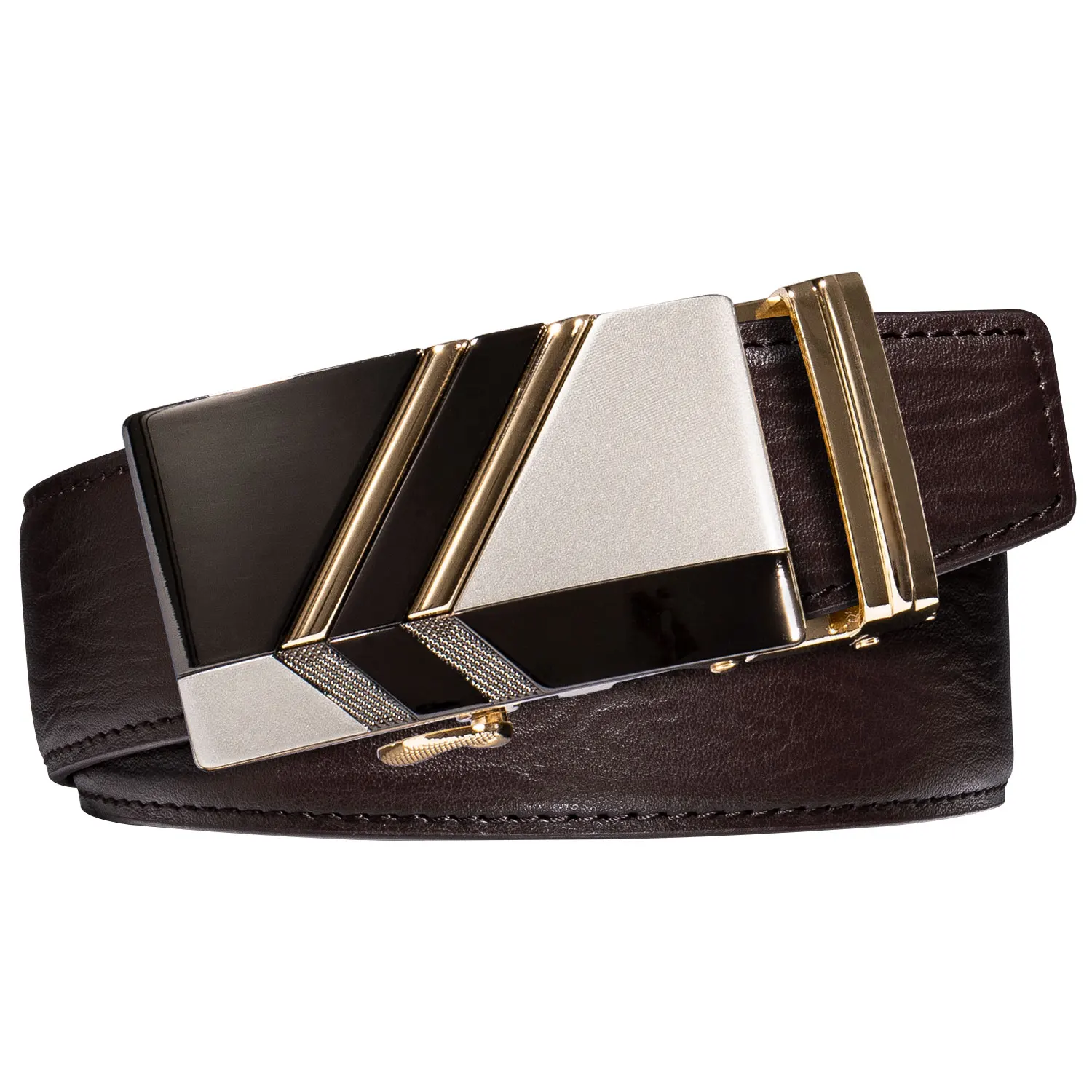 Hi Tie роскошная дизайнерская кожа мужской ремень наивысшего качества храповый