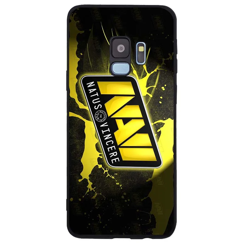 Гибкий чехол natus vincere navi Мягкий Силиконовый ТПУ черный для телефона Samsung Galaxy Note 8 9 S6