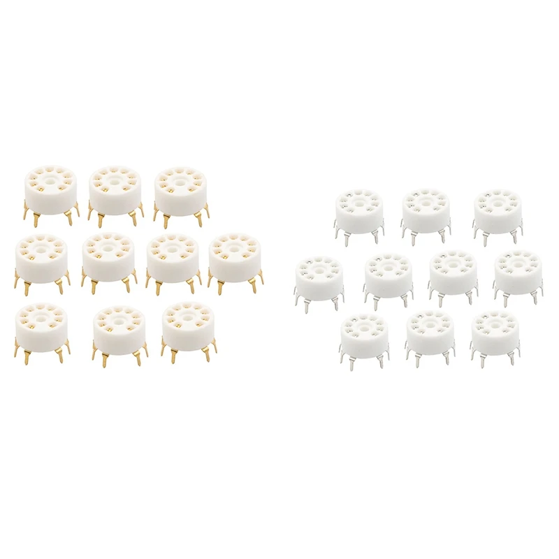 

10PCS PCB 9Pin Ceramic B9A Vacuum Tube Socket Audio HIFI DIY Amps for 12AX7 12AU7 12AT7 ECC81 ECC82 ECC83