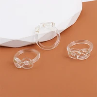 transparent bow rings for women girls kids 2021 new arrival party birthday christmas resin gifts ring simple fashion jewelry