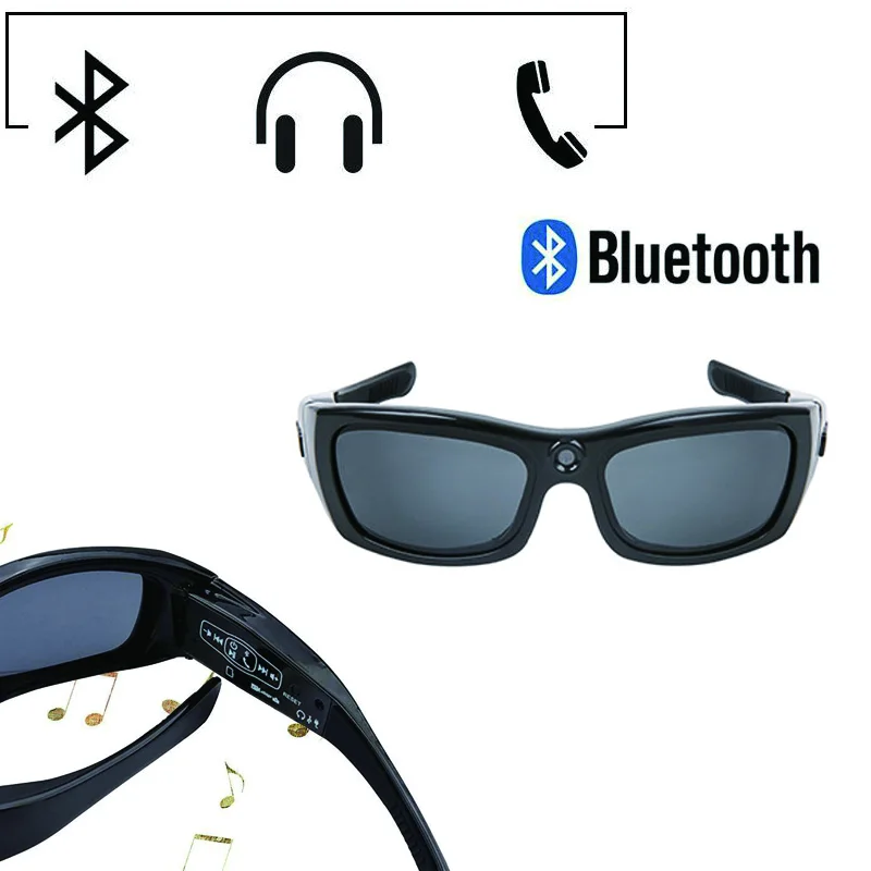 

Full HD 1080P Bluetooth Музыкальные солнцезащитные очки мини-камера Bluetooth гарнитура спортивный видеорегистратор многофункциональные очки