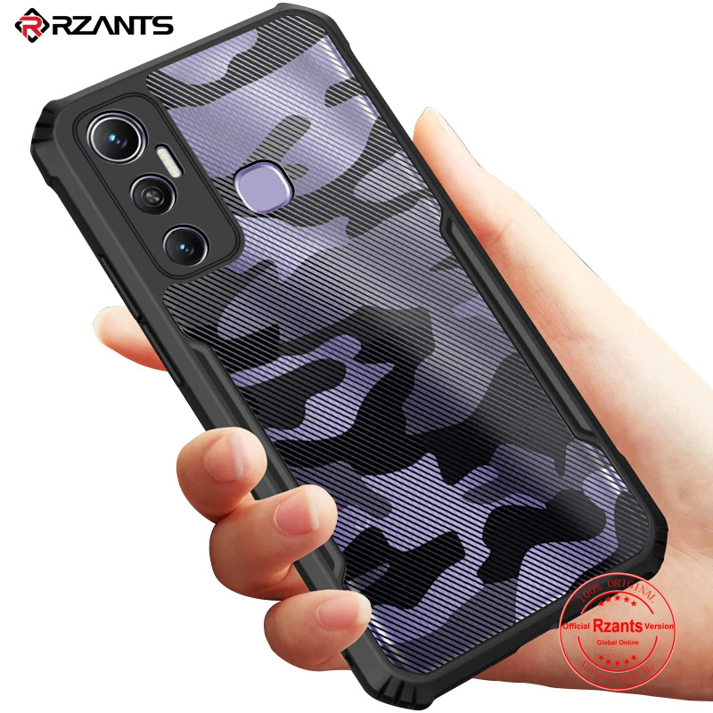 rzants for infinix hot 11 11s case hard camouflage beetle cover tpu half clear phone shell military cool casing free global shipping