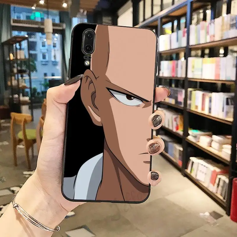 

Anime Saitama One Punch Man black Phone Case For Huawei honor Mate P 10 20 30 40 Pro 10i 9 10 20 8 x Lite