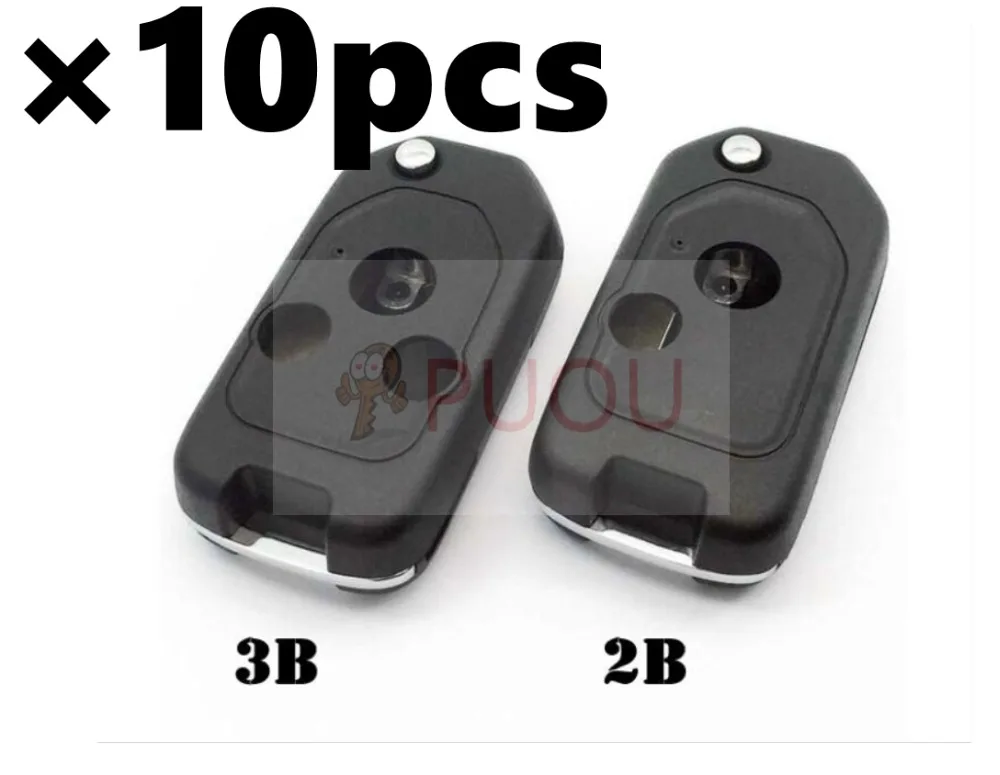 2 button 3 Button  Panic  Remote Case Flip Folding Remote Key Shell Cover Fit For Honda Accord Civic Pilot CRV high quality