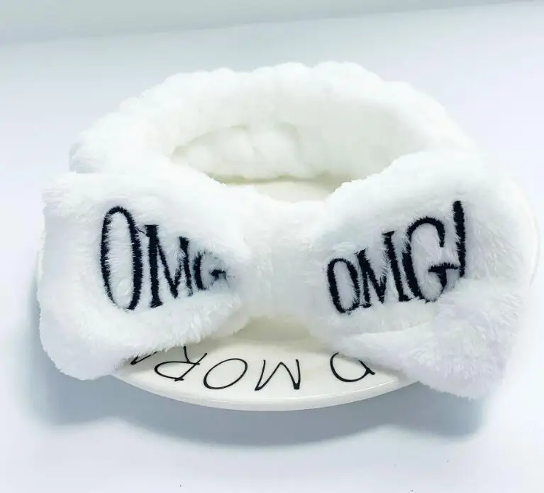 2019 Новый OMG с буквенным принтом коралловый флис мыть уход за кожей лица ободок