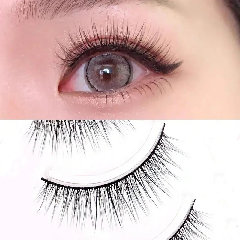 

Wholesale Mink Lashes Bulk 3D False Eyelashes Natural Self Adhesive Nude Makeup Curly Short Thick Eyelash Sticker Eye Lashes