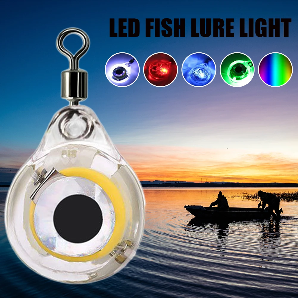 

1/3pcs Mini Fishing Lure Light LED Deep Drop Light Bait Underwater Eye Shape Fishing Bait Luminous Lure Fishing Accessories