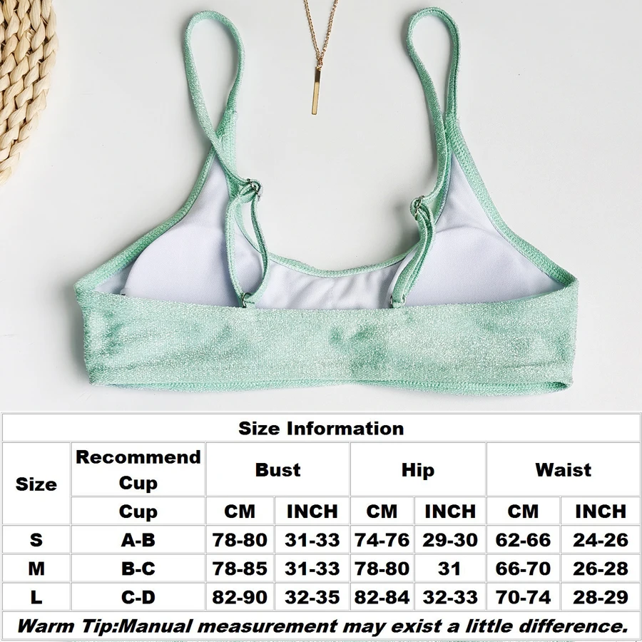 

BINAND Solid Swimwear Women Polyester Two-piece Swimsuit High Waist Bikini Beachwear Padded Bathing Suit 2020 Separate Swimwear