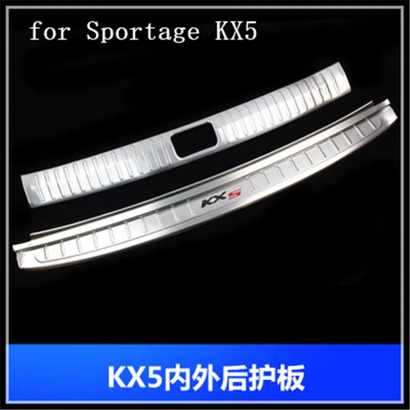 Наклейка для стайлинга автомобиля накладка на задний бампер из нержавеющей