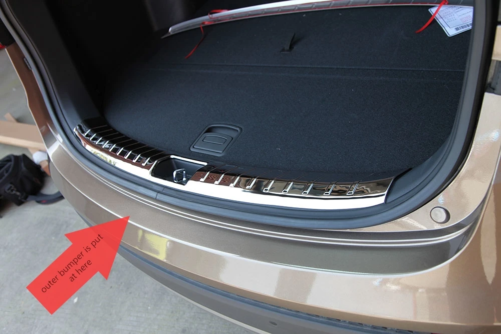 Аксессуары подходят для 2013 2014 2015 HYUNDAI SANTA FE хромированный протектор заднего