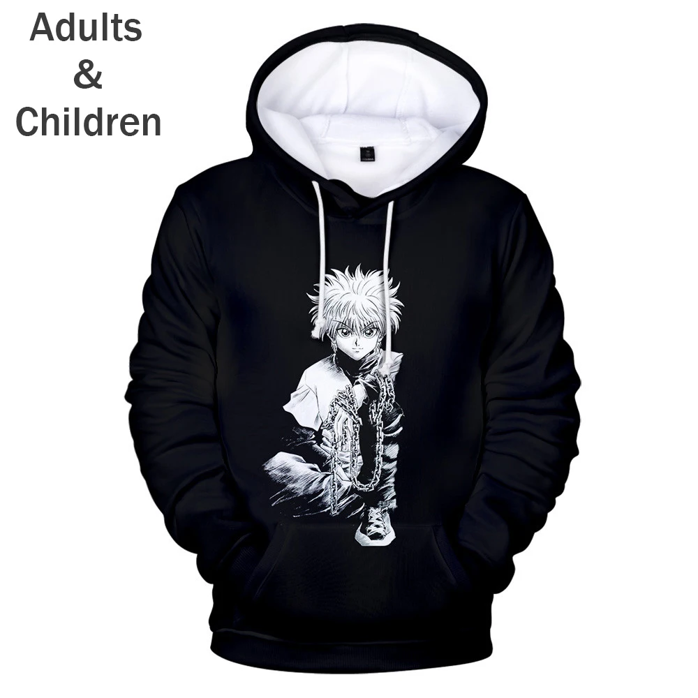 

Fashion 3D Full-time Hunter Hoodies Sweatshirts Men Women Hip Hop Kids Hoodie Autumn 3D Comic Hisoka Boys Girls Black Outear