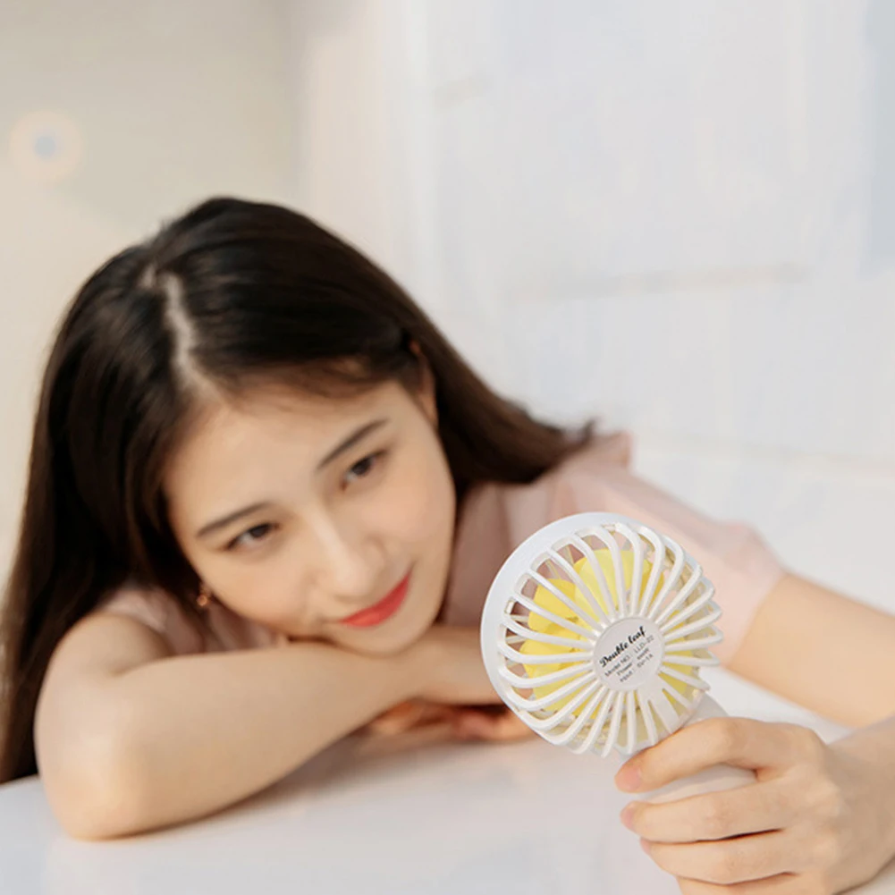 

Portable Cooling Mini USB Fan 5 Speed Silent Small Fans Rechargeable Air Coolers Portable Table Student Dormitory