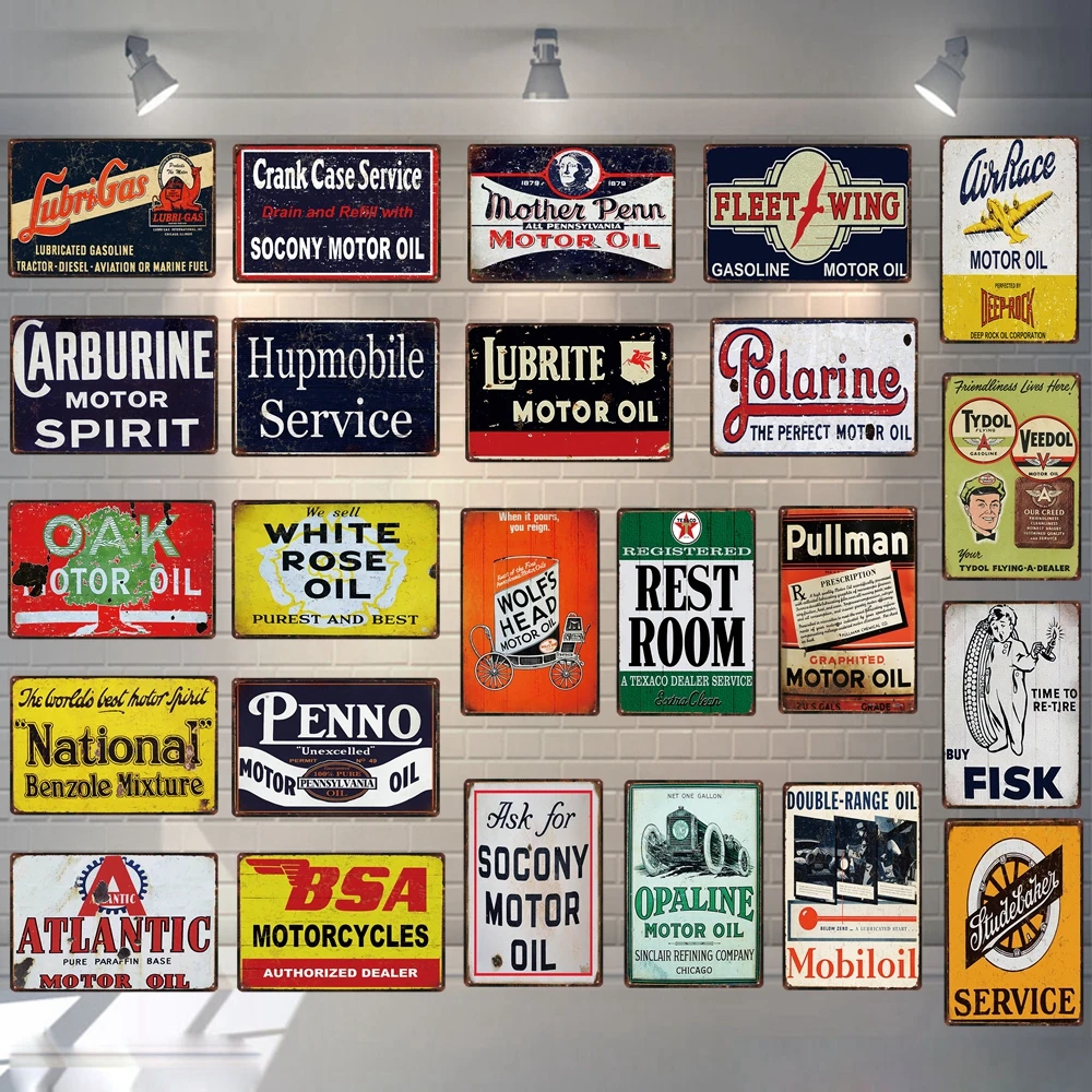 

Fisk Tires Motor Oil Metal Sign Metal Plaque Wall Bar Home Art Garage Car Trucks Motorcycle Decor Craft 30X20CM DU-4076A