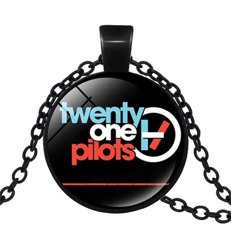 Новинка Ретро Twenty One Pilots ожерелье s логотип музыкальной группы Время драгоценные камни кулон Модные рок