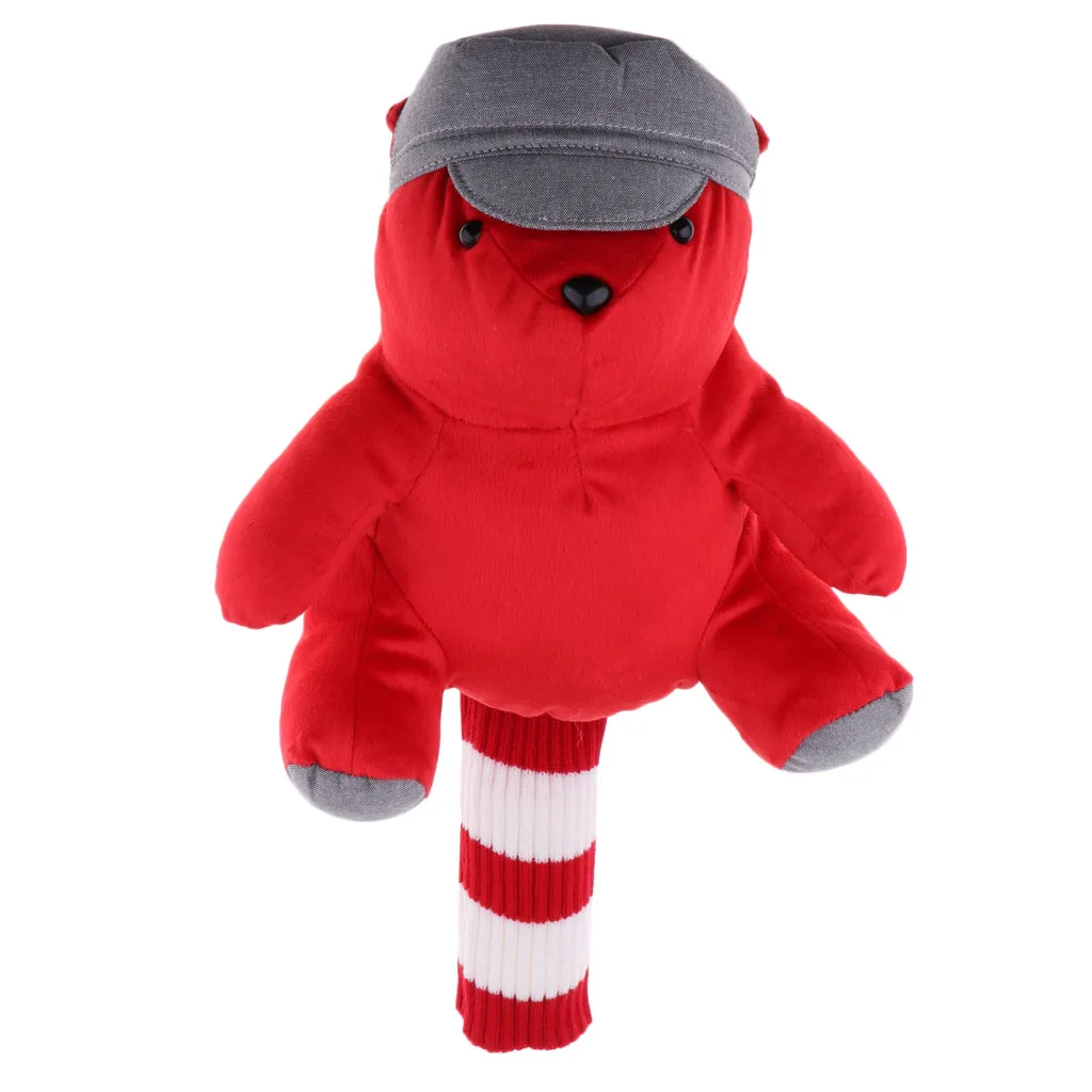 

Novelty Animal Bear Golf Driver Woods Headcover Large Plush No.1 Head Cover Golf Hybird Head Replacement Golf Protective Cover