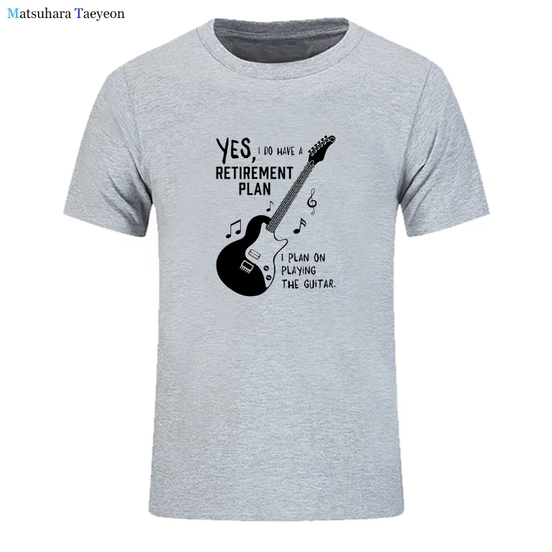 

I Do Have A Retient Plan I Plan on Playing The Guitar T Shirt for Men Funny Music T Shirt Music Lover Tshirt SummerCasual Tees