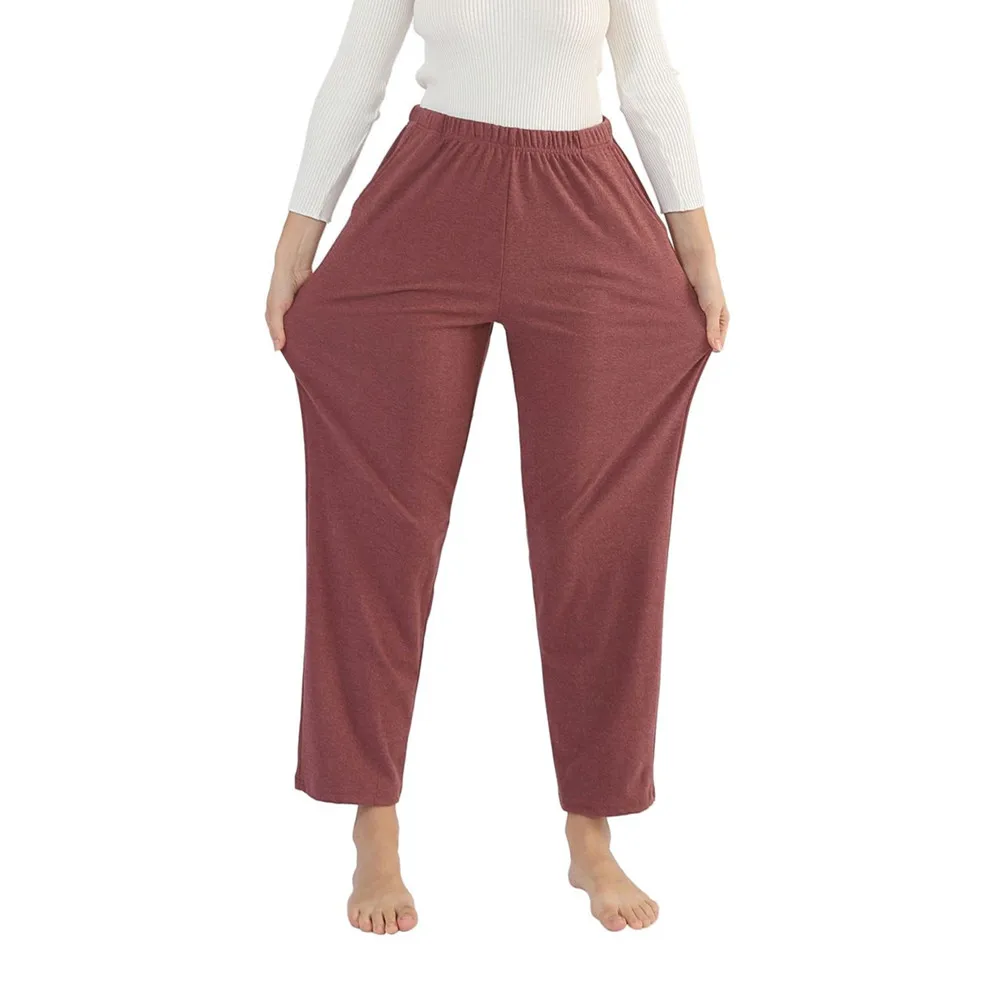 

Fdfklak Autumn Winter Sleep Bottoms Womens Warm Lounge Wear Pajama Pants Casual Homewear 2XL-7XL Plus Size Pyjama Trousers