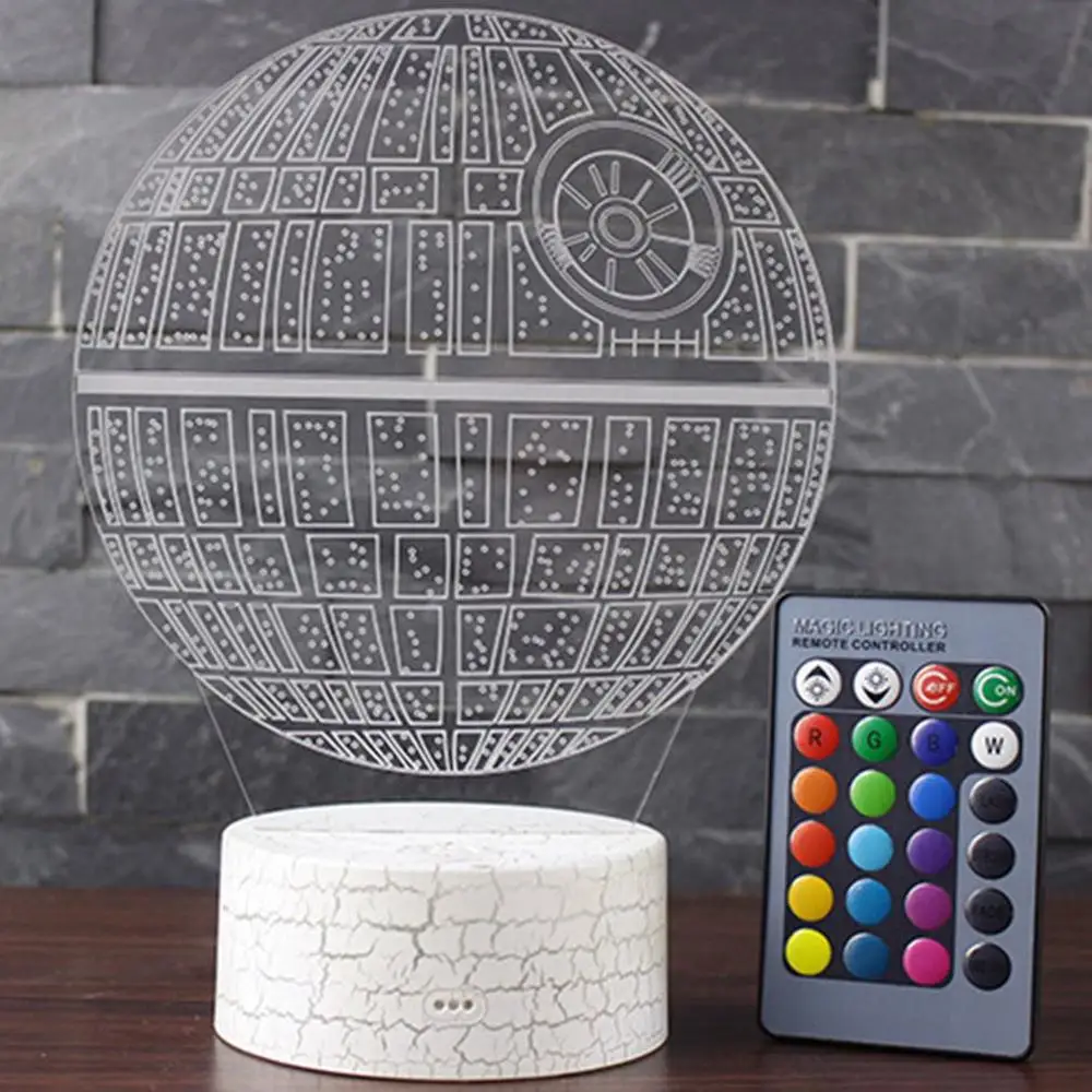 Горячая Распродажа фильма Звездные войны 3D USB СВЕТОДИОДНЫЙ светильник смерть с