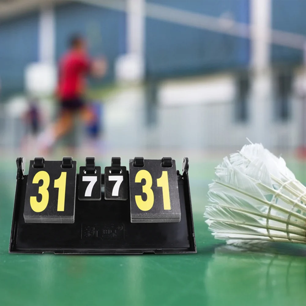 

1pc Useful Scoring Plate Table Tennis Scoreboard 4-Digit Desktop Scorer