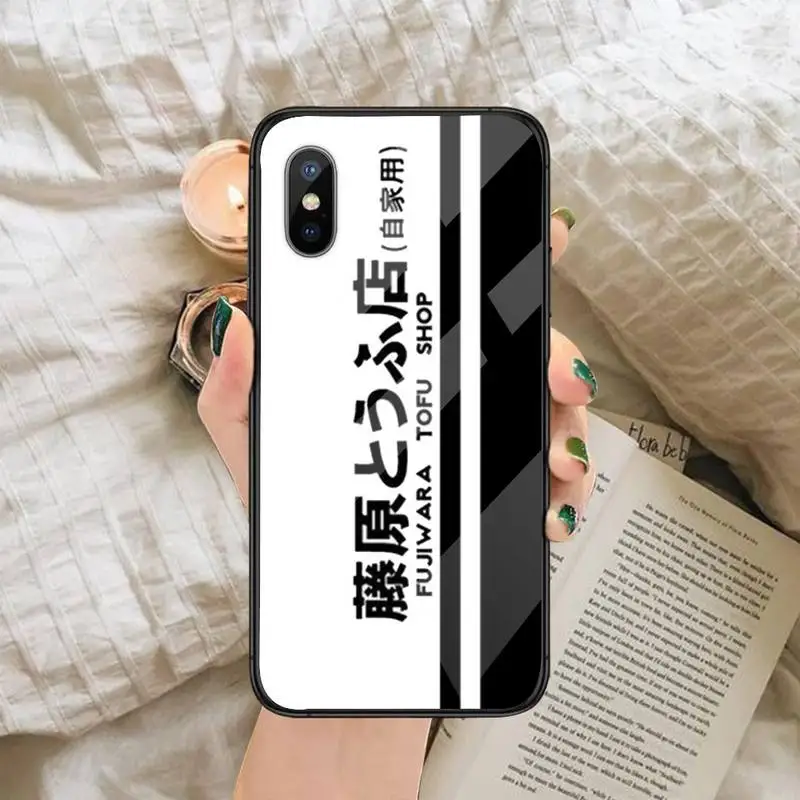 

Japan Anime Initial D Car taillight AE86 Phone Case Tempered glass For iphone 6 6S 7 8 plus X XS XR 11 12 mini PRO MAX