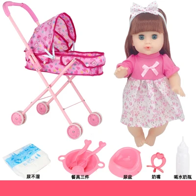 Bebe Кукла реборн детские игрушки 32 см мигающий Кормление питьевой воды моча
