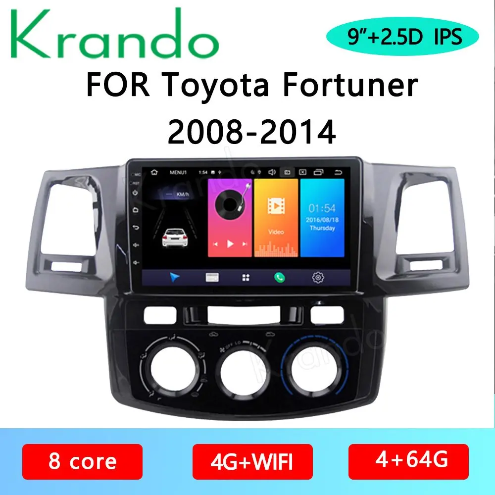Автомобильная Мультимедийная система Krando Android 10 0 9 дюймов IPS Full Touch для Toyota Fortuner AN50