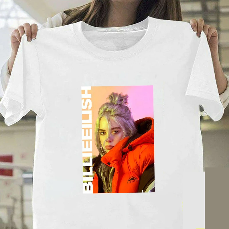 Billie Eilish черная женская футболка Harajuku футболка Корейская Готическая Эстетическая уличная одежда Camisetas Verano Mujer новые женские топы