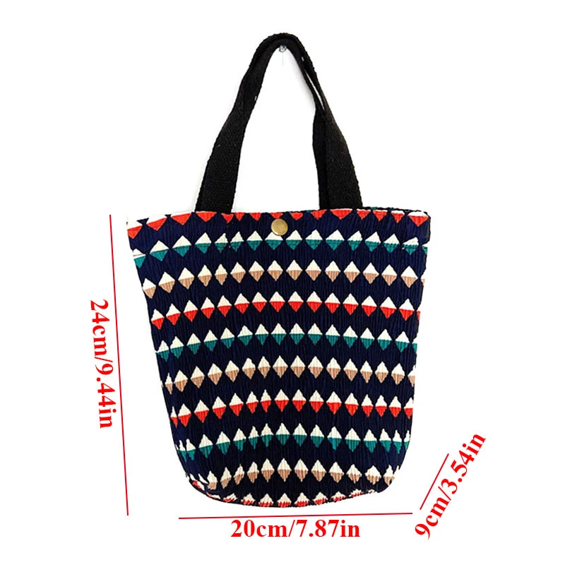 

Floral Printing Cloth Bag Mini Canvas Handbags Tote Bags for Women Lunch Bag Fresh INS Reusable Shopping Bags Foldable Food Bag