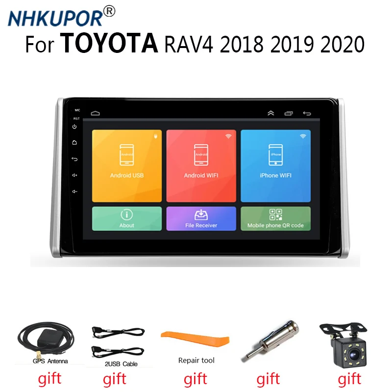 

8-Cores Android Auto Radio For TOYOTA RAV4 2018 2019 2020 Carplay 4G Car Multimedia Player GPS Navigation Autoradio Head Unit