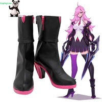 cosplaylove lol game battle academia katarina black cosplay shoes cosplay long boots leather custom made