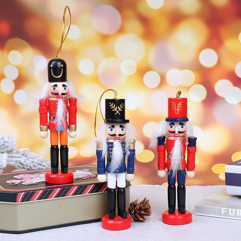 1 шт. деревянный солдат Щелкунчик висячие украшения для рождественской елки
