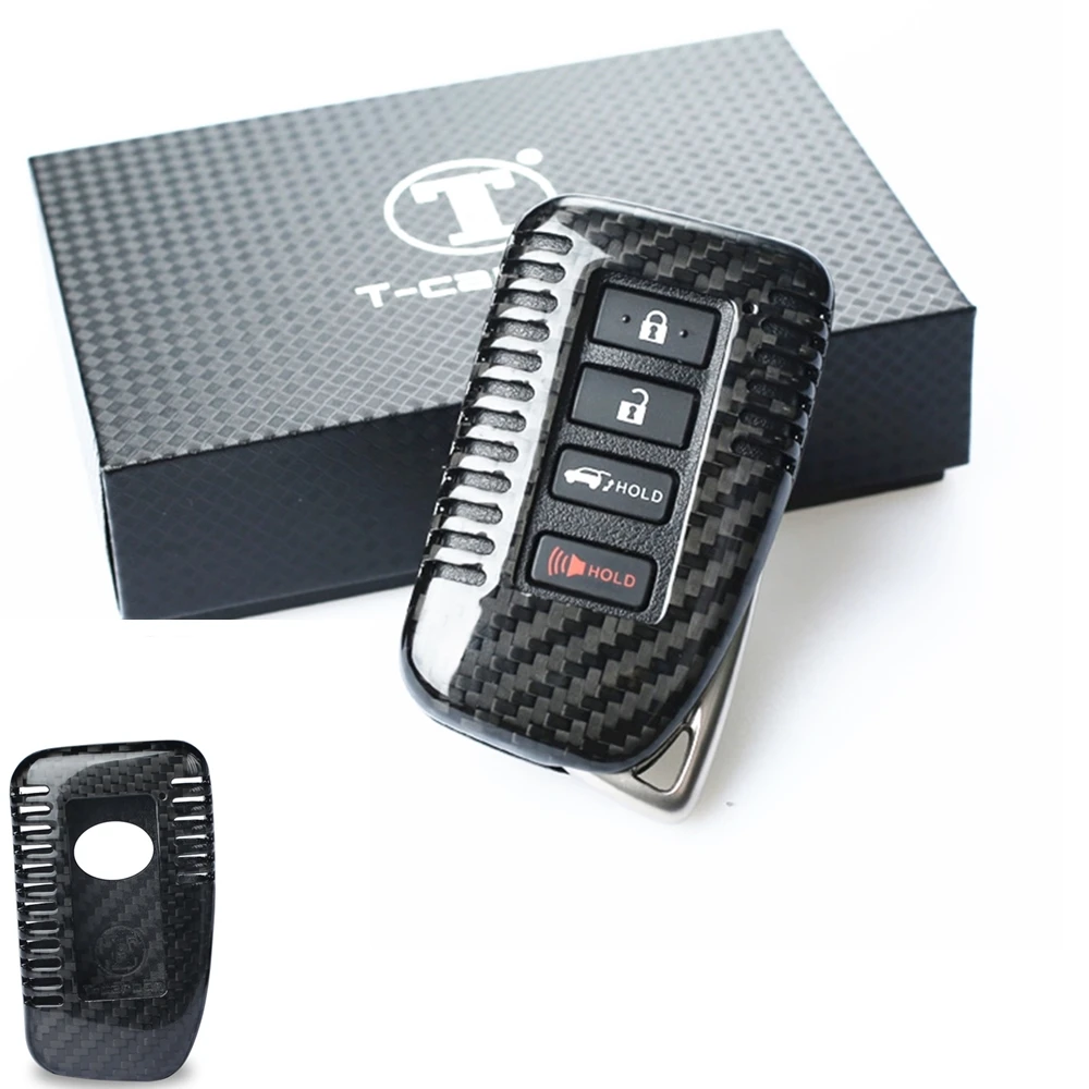 

Черный Чехол-брелок из углеродного волокна для Lexus IS ES GS RC NX RX LX 200 250 350 4 кнопки