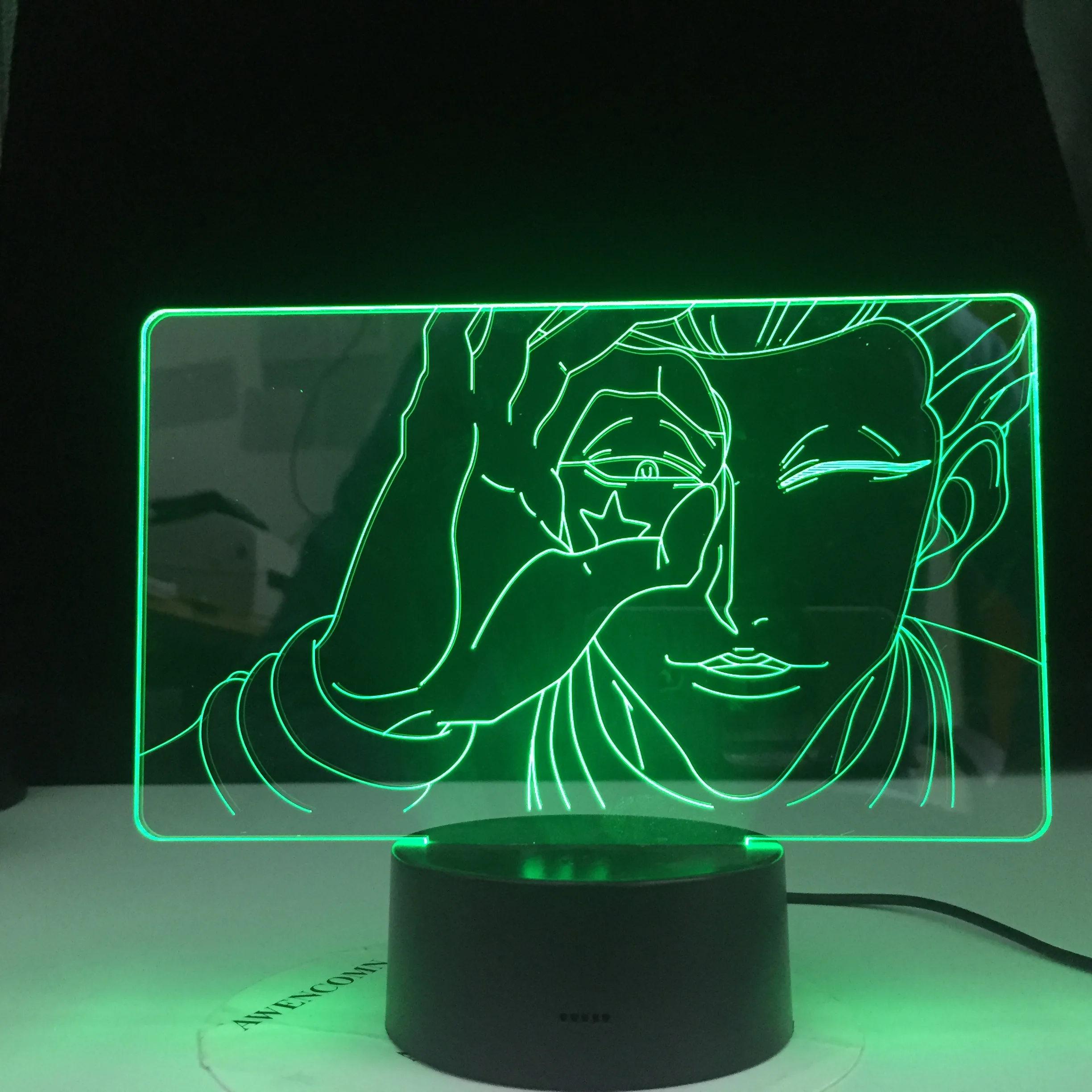 3D лампа хисока уход за кожей лица Led Цвет изменение атмосфера для детей Украшения