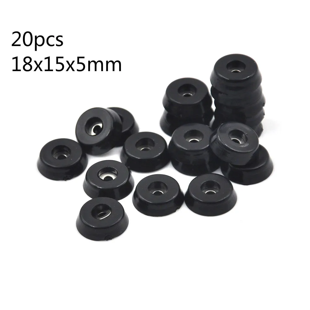 

20pcs Rubber Table Chair Furniture Feet Leg Pads Tile Floor Protectors 18x15x5mm