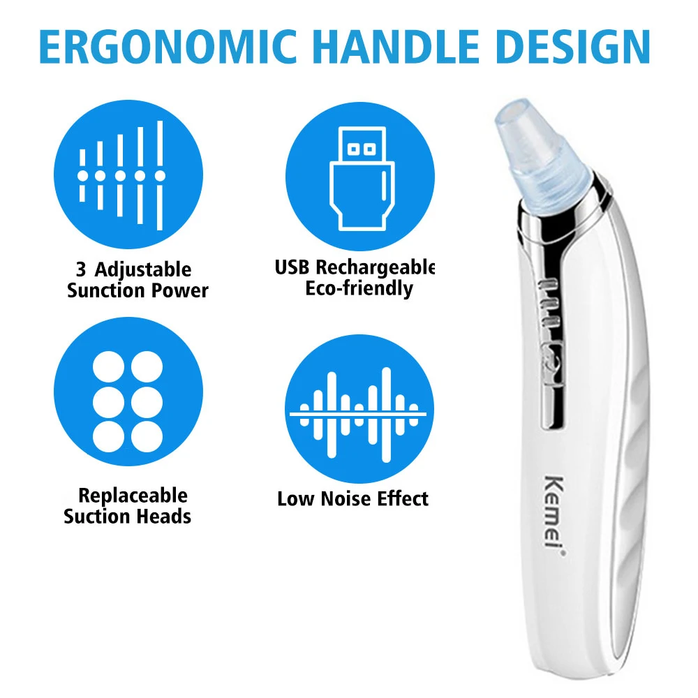 Устройство для удаления угрей Kemei USB устройство глубокого очищения носа зоны т