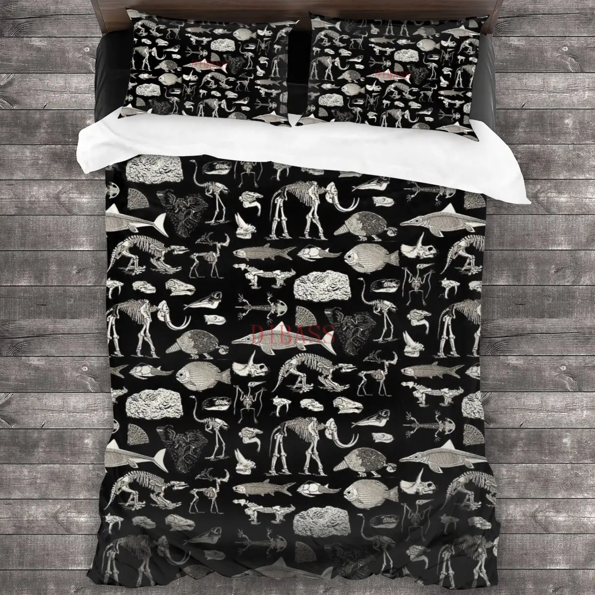 

Paleontology Illustration 100%Pure Cotton Comforter Set with 2 Pillowcase,Soft Microfiber Duvet Cover Set, Bedding Sets Bed Set