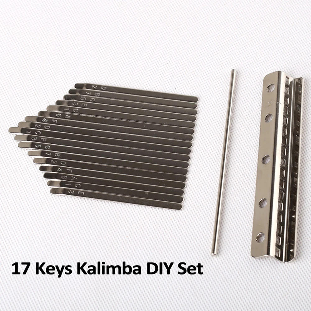 17 клавиш Kalimba DIY набор стальных надпись клавиатура музыкальный сменный прибор