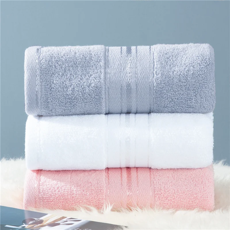 3 Pieces Soft Towel Set Bath Towel Face Towel Hand Towel Bathroom Towel Sets Brown Grey 100% Cotton High-grade Sports Towels images - 6