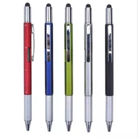 1pc novelty multi function screwdriver ballpoint pen touch screen metal gift tool pen children stationery school office supplies