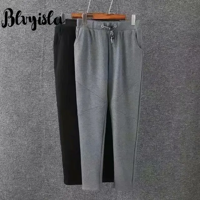 Blvyisla 3XL размера плюс потрясающие зимние теплые флисовые облегающие зауженные