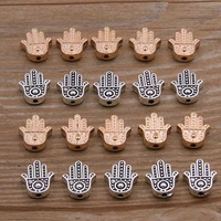 30pcs 2 color 10x12mm two sided palm small hole bead animal charms for diy necklace bracelets jewelry handmade making