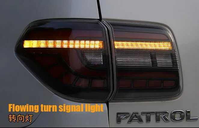 Автомобильный Стайлинг светодиодный задний фонарь для Nissan Patrol Y62 2012- задние фонари светодиодный задний фонарь динамический сигнал поворота+ drl+ тормоз+ Парк+ сигнал
