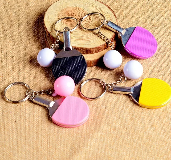 

7 Color Sport Ping Pong Table Tennis Ball Badminton Bowling Ball Keychain Key Chain Keyring Key Ring Souvenir