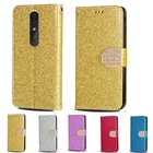 Роскошный блестящий кожаный чехол-кошелек с откидной крышкой и бриллиантами для Nokia 4,2, чехол с функцией подставки и отделением для карт