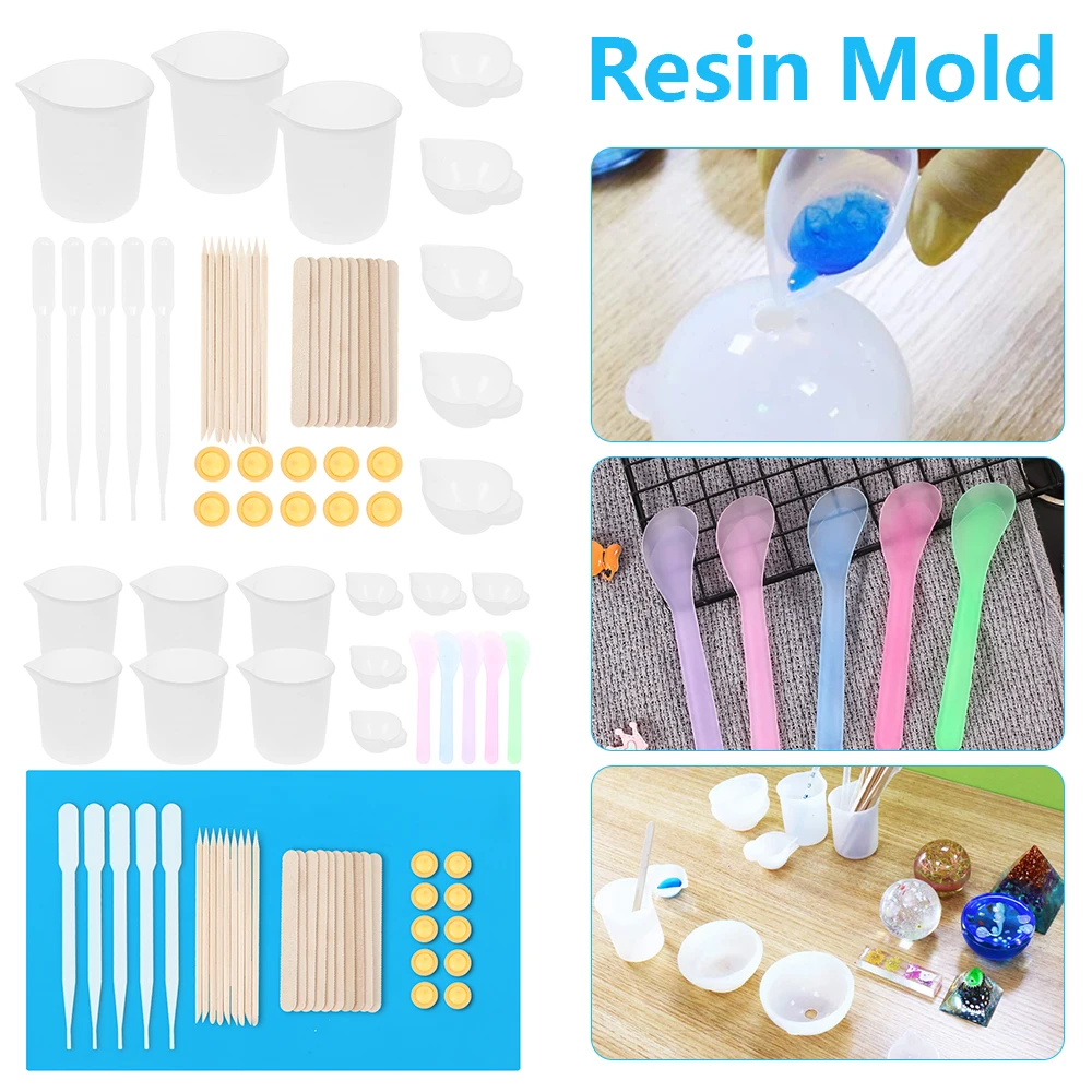 

36PCS or 43PCS Set AB Crystal Epoxy Resin Glue Small Bottle Resin Molds Making Tools Starter Set DIY Tools Kits Stirring Stick